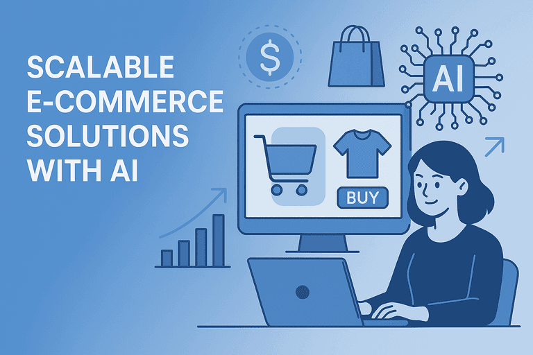 Architecture diagram of a scalable e-commerce system
